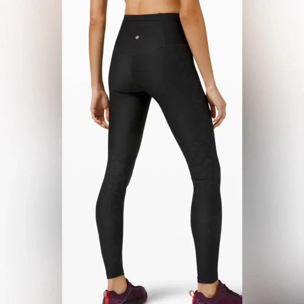Lululemon Mapped Out High Rise Tight Camo Black Gray Size 4